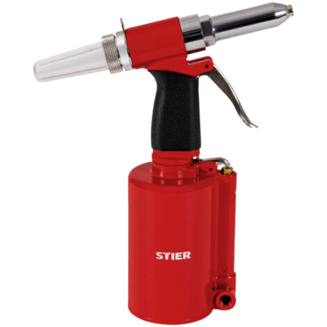 Pistolet à rivets aveugles STIER SBN-2 pour tailles de rivet de 2,4 à 6,4 mm, avec nez, pistolet à riveter pneumatique