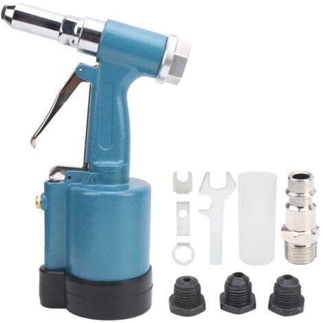 Pistolet à rivets pneumatique professionnel 3 mâchoires pour structure aéronautique en aluminium hydraulique bleu style européen