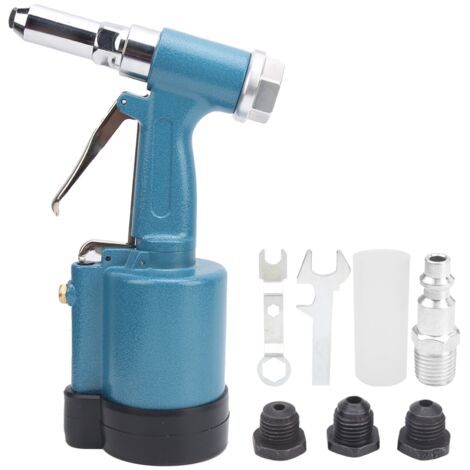 Pistolet à rivets pneumatique professionnel 3‑mâchoires pour structure aéronautique en aluminium hydraulique bleu style américain