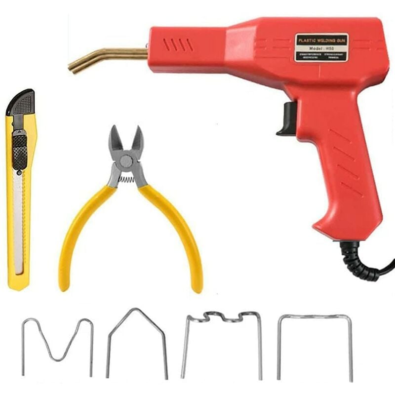 Pistolet à souder, avec kit, 50W, 200 broches de renfort, rouge