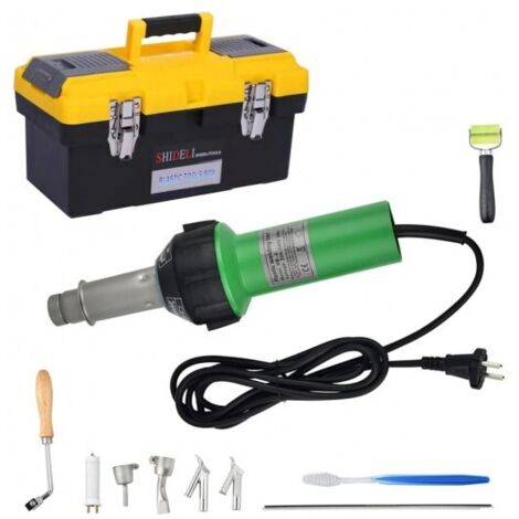Pistolet à souder plastique 1600W – Plage de température 40-600°C – Éléments chauffants céramique – Boîte à outils complète