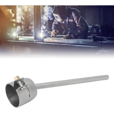 Pistolet à Souder Plastique Accessoires Buse en Acier Inoxydable pour Réparation de Tuyaux Sol Pare-Chocs Tête de Soudage Thermorésistante Version Allongée Bouche Ronde -KZQ