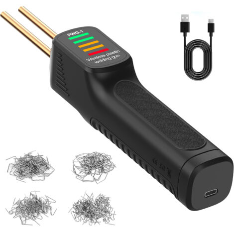 Pistolet à Souder Plastique sans Fil et Rechargeable USB, Outil de Soudure et Découpe Thermique pour Plastique, Bâche, Nylon, Chauffe Rapide, Portable pour Réparations