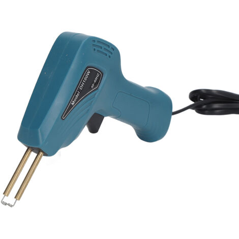 Pistolet à Souder Thermique Professionnel pour Réparation de Plastique, Kit de Soudage pour Pare-chocs Auto avec Agrafeuse Intégrée, 200-240V Bleu avec Prise Européenne