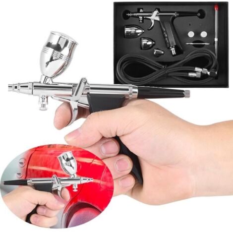 Pistolet Aérographe Pulvérisateur Pistolet Art Peinture 0.3mm 0.5mm 0.8mm Coupes Nossles Set Kit - YES