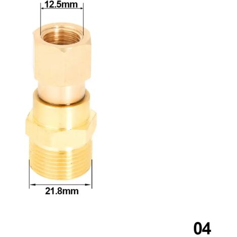 Pistolet anti-torsion pour raccord de tuyau M22 M14 G1/4 G3/8, adaptateur de raccord pivotant, embout de pulvérisation pour tuyau à rotation à 360°00871