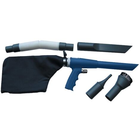 Pistolet aspirateur pneumatique avec accessoires - 1857 - PTS