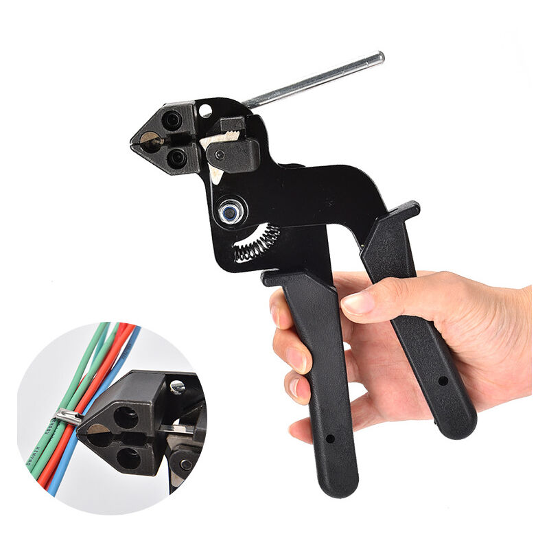 Hyy Ar - Pistolet d'attache de Câble en Acier Inoxydable, Pince pour Serre-Câbles en Acier Inoxydable avec Fonction de Coupe, Pistolet à Attache