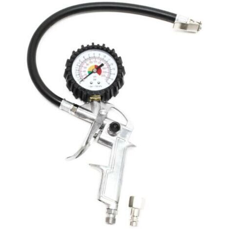 Pistolet compresseur d'air 0-16 bar manomètre pour pneus de voiture moto