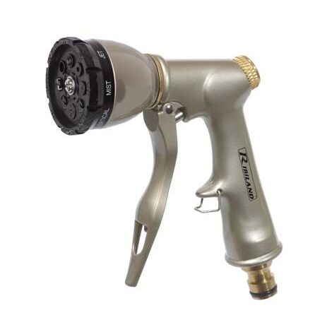 Pistolet d'arrosage 100% metal avec 8 jets différents