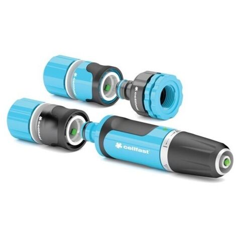 Pistolet d'arrosage - Cellfast - shower - Noir & Bleu - Gâchette réglable - Arrosage de jardin