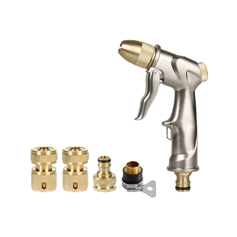 Pistolet D'Arrosage De Tuyau D'Arrosage Avec Buse En Laiton, Haute Pression En Alliage De Zinc Pour Arrosage Des Plantes,Nettoyage,Lavage De Voiture