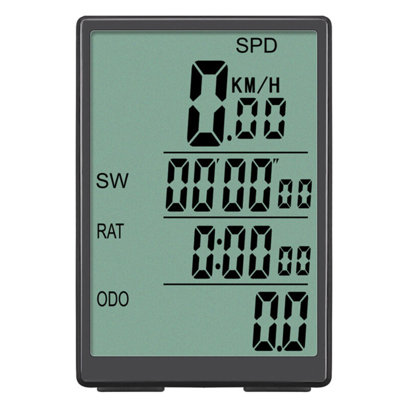 LIFCAUSAL - Cyclomètre Vélo Sans Fil Étanche avec Compteur GPS et Écran LCD Vert Rétroéclairé