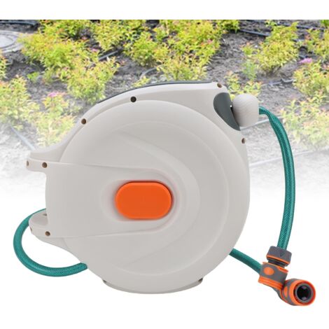 Pistolet D'Arrosage Haute Pression avec Réservoir et Rétracteur de Tuyau Automatique 10m - KZQ