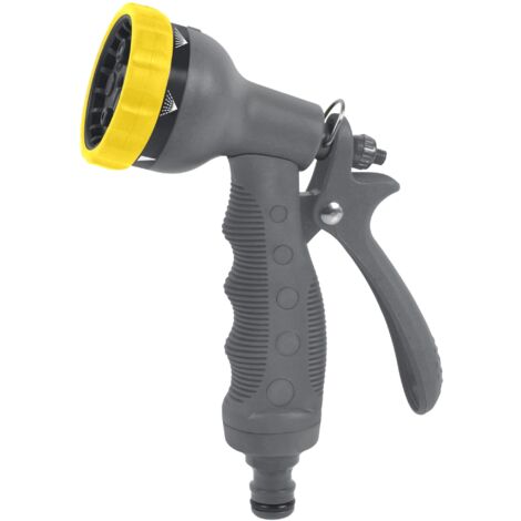 Pistolet d'Arrosage Multi Jets AntiDérapant Bi Matière avec Blocage Jet Facile à Utiliser