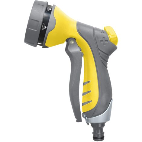 Pistolet d'Arrosage Multi Jets avec Débit Réglable, Filtre à Eau et 7 Modes de Jet Idéal pour un Arrosage Précis et Varié, avec Fonction Blocage Jet