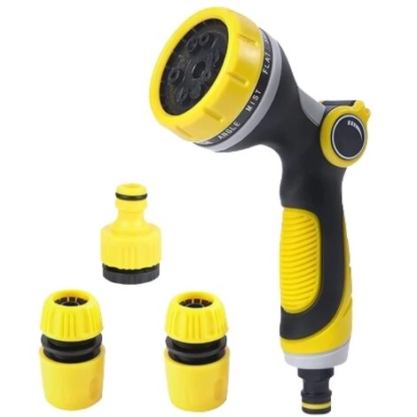 Pistolet d'arrosage multifonction à 10 jets pour tuyau d'arrosage et lavage de voiture