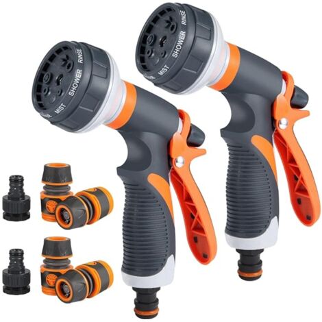Pistolet d'Arrosage Pistolet Arrosoir Jardin Embout Tuyau d'Arrosage pour Arroser les Plantes ou les Pelouses Nettoyer les Fenêtres Tuyau de 1/2''