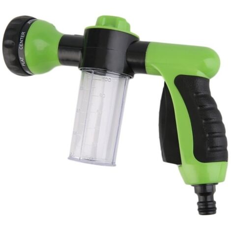 Pistolet d'arrosage pour Tuyau avec réservoir pour Savon ou Engrais - Jet Wash - Accessoire d'arrosage - 8 Modes d'arrosage - Pulvérisateur avec Distributeur