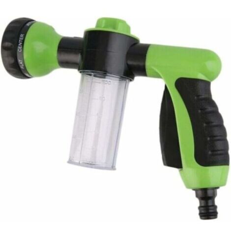 Pistolet d'arrosage pour Tuyau d'arrosage avec réservoir pour Savon ou Engrais - Jet Wash - Accessoire d'arrosage - 8 Modes d'arrosage - Pulvérisateur de Tuyau d'arrosage avec Distributeur