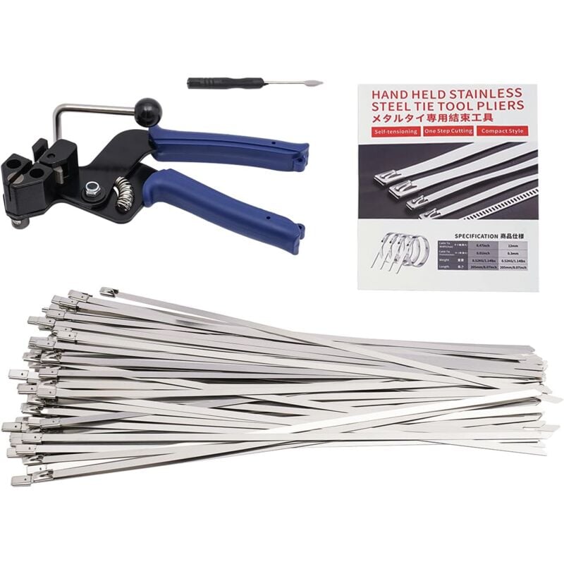 Pistolet d'attache de câble en métal, Pince d'attache de câble en acier inoxydable et pistolet d'attache de câble en métal, Pince d'attache de câble