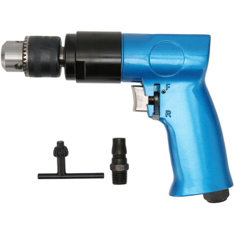 Pistolet de forage à air 1/4 po, robuste, réversible, CW CCW, commande à une main, échappement 1800 tr/min avec silencieux