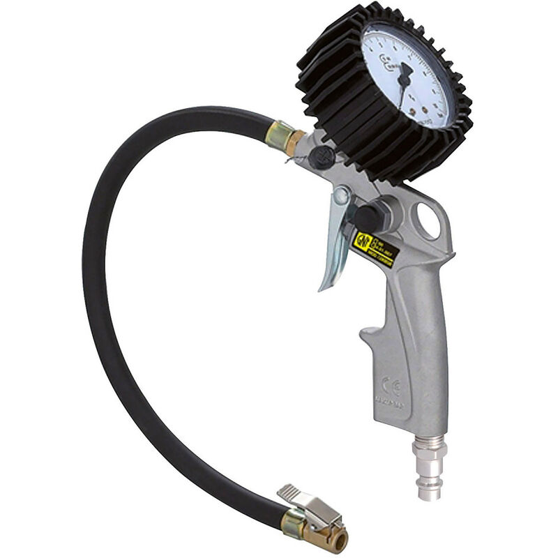 Autobest - Pistolet de gonflage, avec manomètre, homologué, gradué de 0 à 10 bars