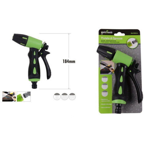 Pistolet De Jardin Haute Pression 3 Jets Réglable 184 Mm 90011