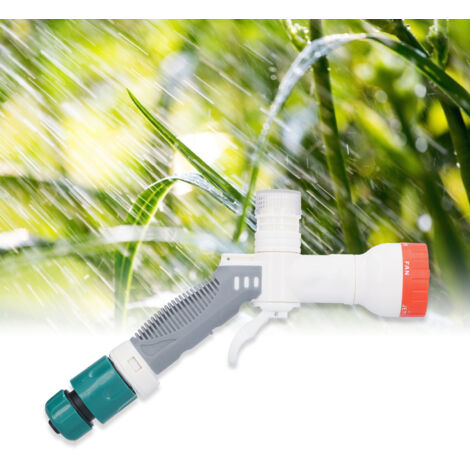 Pistolet de Lavage à Haute Pression + Lance à Jet Variable + Accessoire + Tuyau pour Arrosage de Jardin et Lavage Automobile + Modèle R400PVC24 + Dimensions 24.5x8.5cm + 5 Types de Jets + Plastique Ré