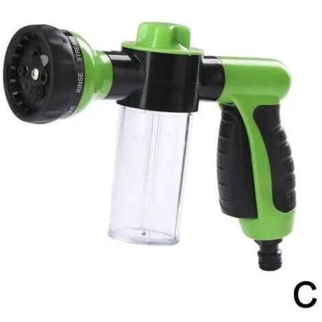 Pistolet de lavage à l'eau automatique - Nettoyage de voiture - 3 jets - Lance de mousse