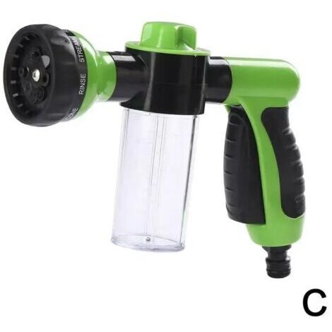 Pistolet de lavage à l'eau automatique - Nettoyage de voiture - 3 jets - Lance de mousse