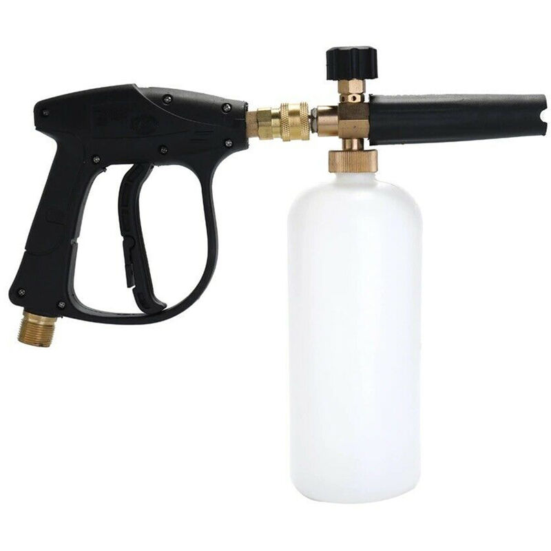 Decdeal - Pistolet de lavage à mousse de neige 1/4' Bouteille à pression pour lavage de voiture