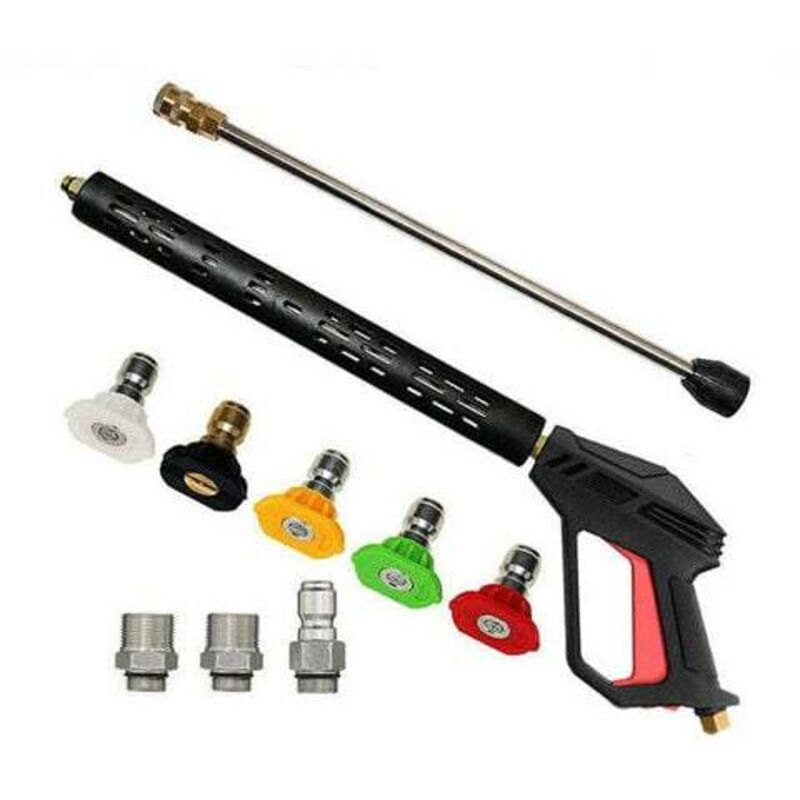 Tuserxln - Pistolet de lavage haute pression, lance, kit de buses, kit d'embouts 4000psi m22