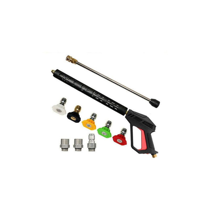 SNQ - Pistolet de lavage haute pression, lance, kit de buses, kit d'embouts 4000psi m22