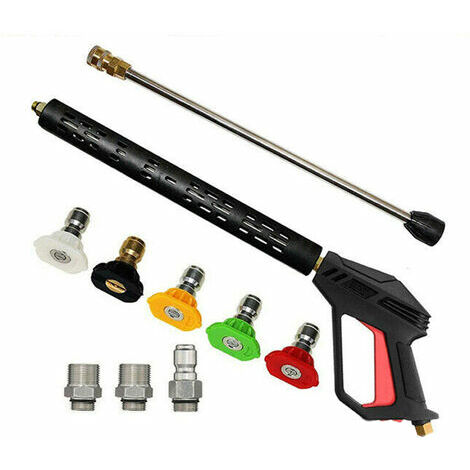 Pistolet de lavage haute pression, lance, kit de buses, kit d'embouts 4000psi m22