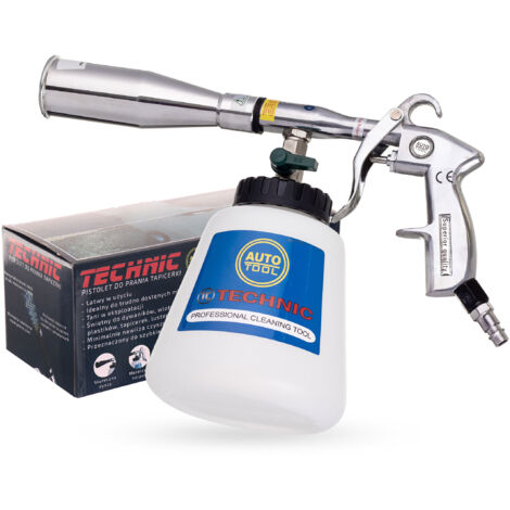 PISTOLET DE LAVAGE PNEUMATIQUE POUR SELLES DE VOITURE AVEC BUSE MÉTALLIQUE