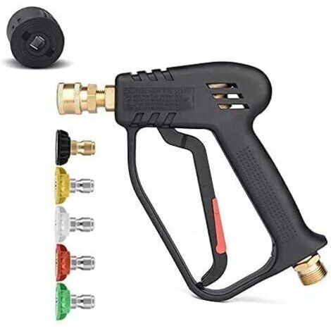 Pistolet de Lavage Voiture Haute Pression 4000 PSI avec 5 Embouts de Buse d'eau, Pistolet de Nettoyage de Pistolet de Lavage de Voiture pour Kit Nettoyage de Voiture