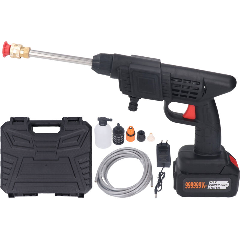 Jeffergarden - Pistolet de lave-glace portatif à haute pression pour lave-auto sans fil pour le nettoyage des sols d'arrosage des fleurs 100‑240V eu