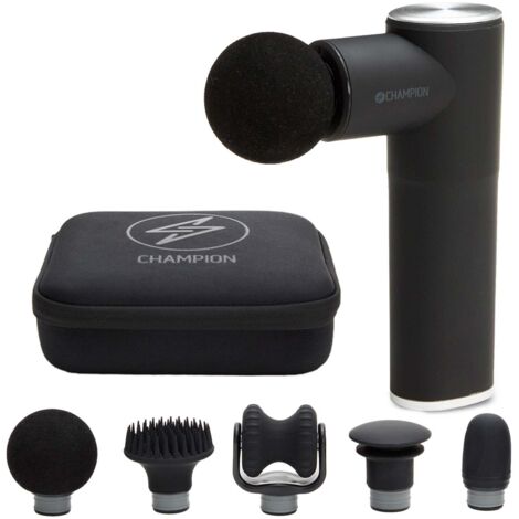 Pistolet de massage compact power 3300rpm 1800mah mg400 noirargent