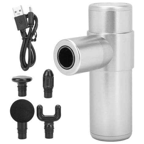 Pistolet de Massage Musculaire Électrique pour Douleurs Profondes - Argent