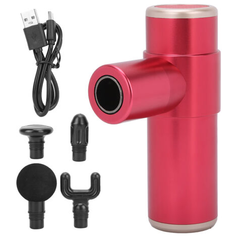 Pistolet de Massage Musculaire Électrique pour Soulagement des Douleurs - Rouge Rose