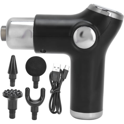 Pistolet de Massage Musculaire Électrique Professionnel pour Détente et Récupération (Noir)