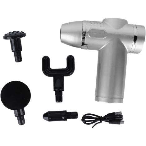 Pistolet de Massage Musculaire Portable Mini pour Douleurs Corporelles (Gris)