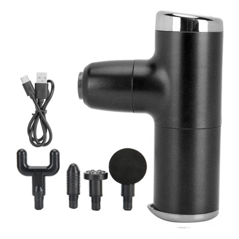 Pistolet de Massage Musculaire Portable, Réglable pour Douleurs et Fatigue - Noir