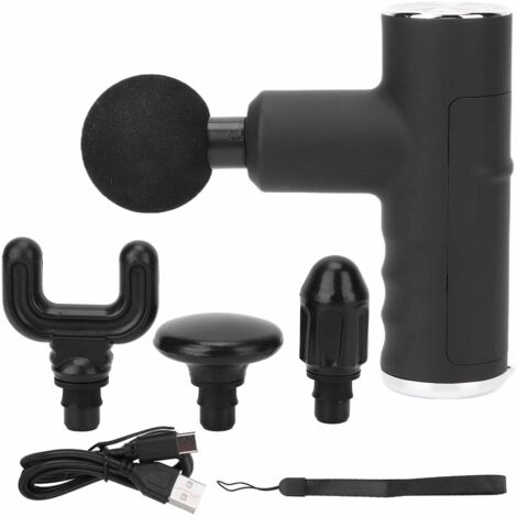 Pistolet de Massage Musculaire Profond avec Câble USB pour Cou, Dos et Épaules
