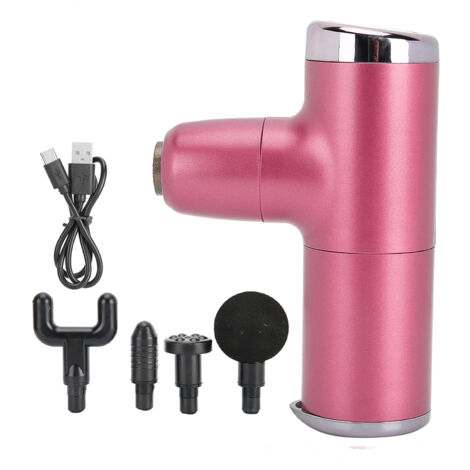 Pistolet de Massage Portable Réglable pour Douleurs Musculaires et Fatigue - Rose