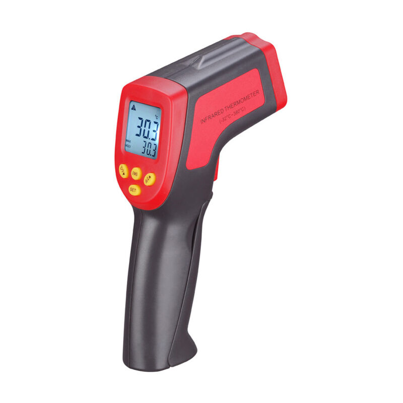 Lifcausal - Pistolet de mesure de température infrarouge à affichage numérique, thermomètre industriel sans contact avec écran rétroéclairé ℃/℉