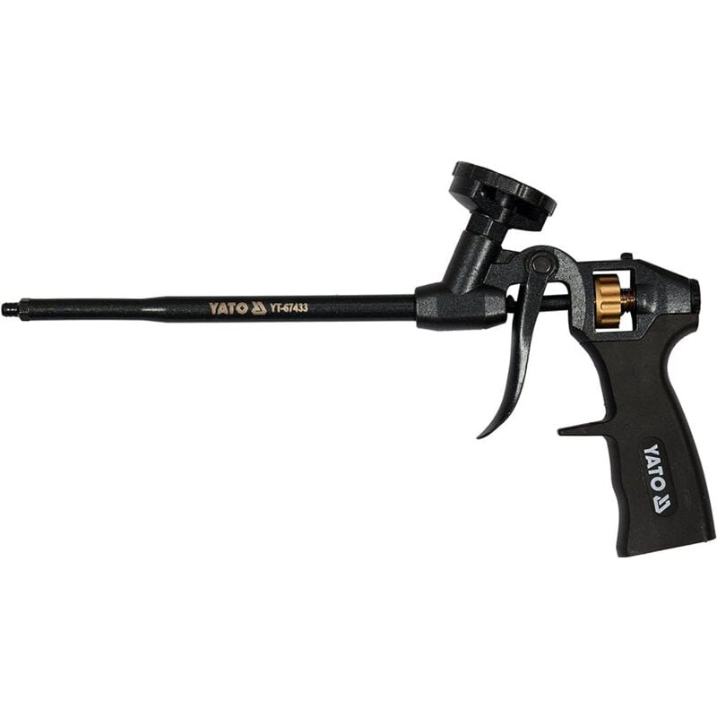 Pistolet de montage avec revêtement ptfe - pistolet à mousse polyuréthane antiadhésif dosage à une main Yato YT-67433
