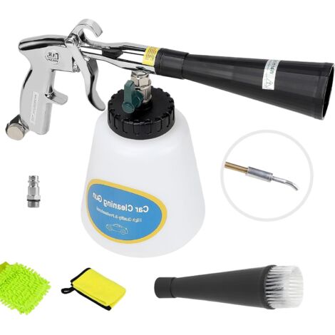 Pistolet de Nettoyage de Voiture Intérieur, Kit de Lavage, Axe en métal, Valve Réglable, pour 69,2 Bar Air Comprimé, Pistolet de Pulvérisation Entretien Intérieur pour Auto Entretien Voiture