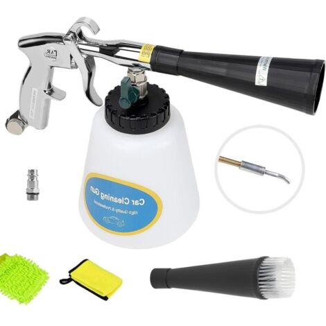 Pistolet de Nettoyage de Voiture Intérieur, Kit de Lavage, Axe en métal, Valve Réglable, pour 69,2 Bar Air Comprimé, Pistolet de Pulvérisation Entretien Intérieur pour Auto Entretien Voiture